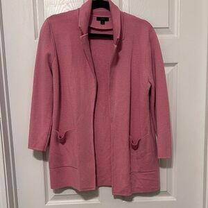 J Crew Pink Open Front Cardigan Sweater Blazer